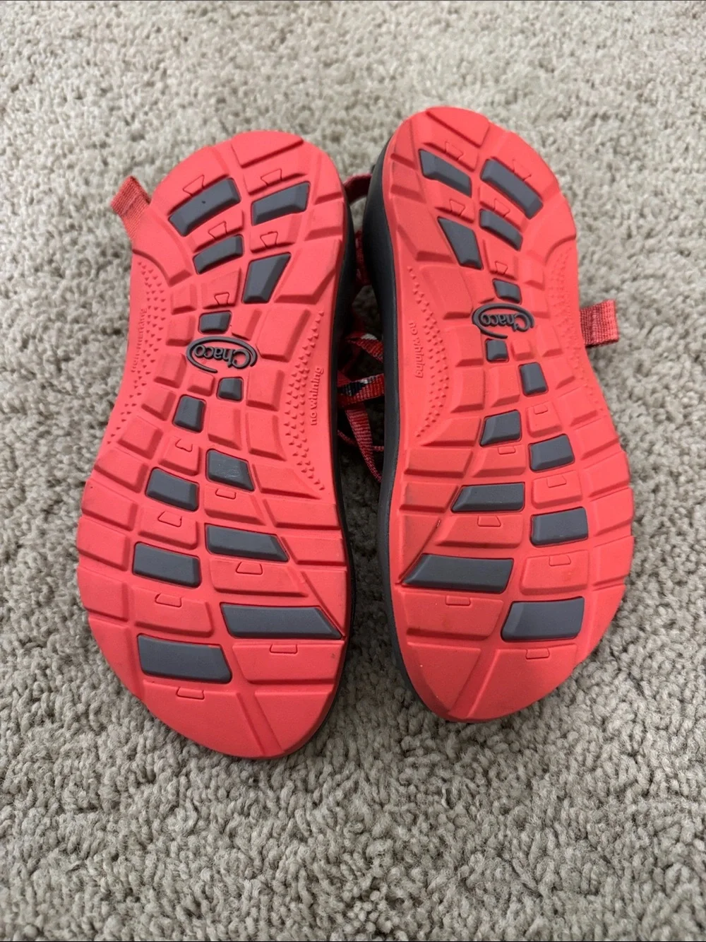 Chaco Kids Red Patterned Strap Sandals
